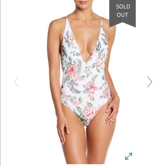 Elizabeth Jane Keyhole Back One-Piece Swimsuit XS - Picture 2 of 6